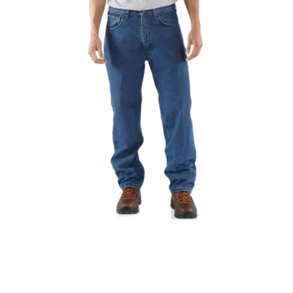 Vintage Carhartt Men's Relaxed Fit, Fleeced Lined Denim Jeans Size 38×32 - Picture 1 of 8